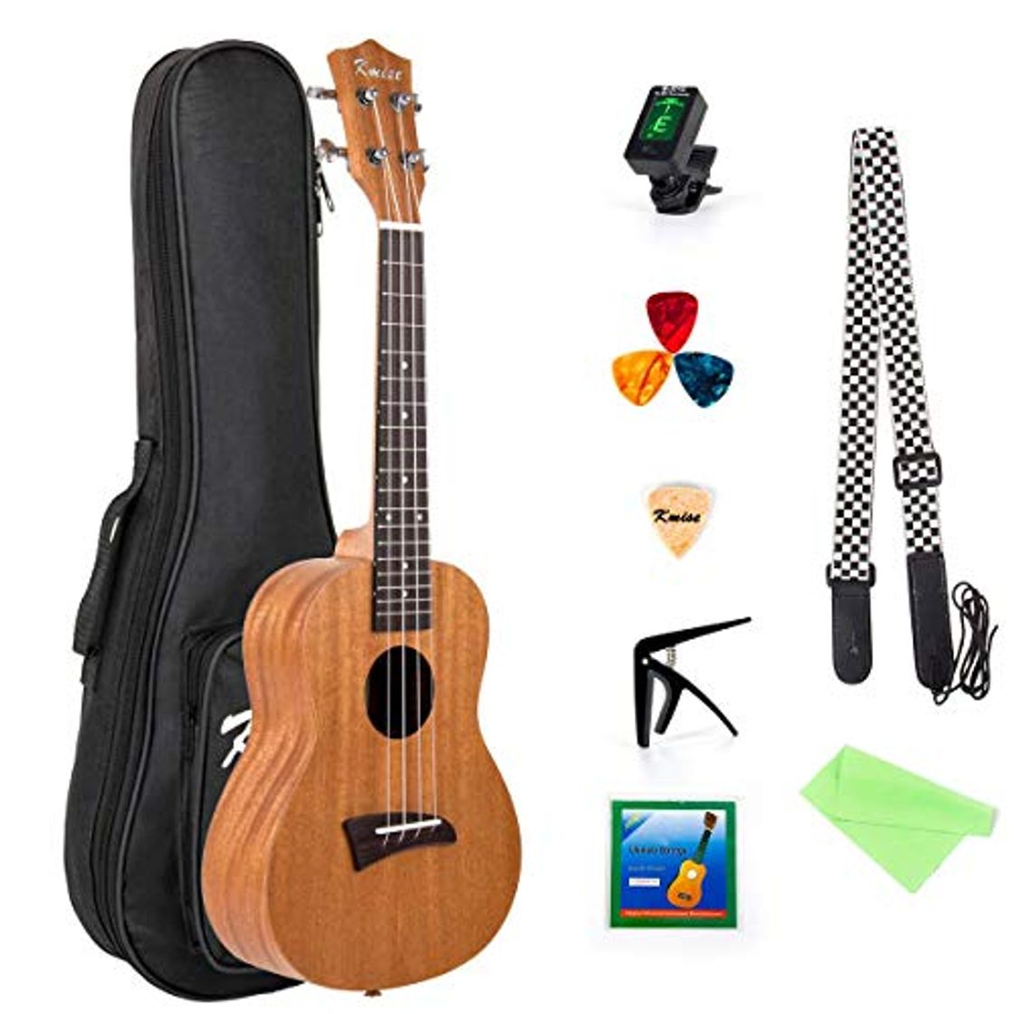 Product Kmise Ukulele Concert Ukelele 23 pulgadas Uke Hawaiian Hawaii Guitarra Caoba con bolsa