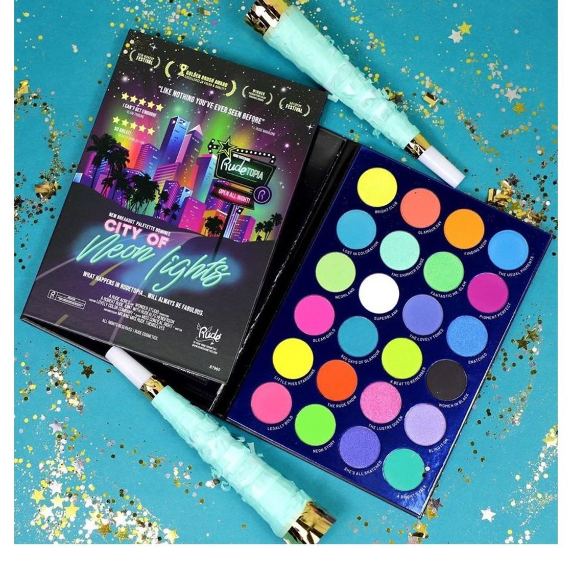 Fashion City of Neon Lights - 24 Vibrant Pigment & Eyeshadow Palette