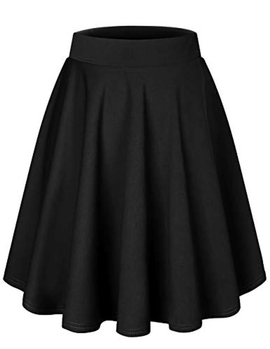 Moda Dresstells Falda Mujer Mini Corto Elástica Plisada Básica Multifuncional Navy L