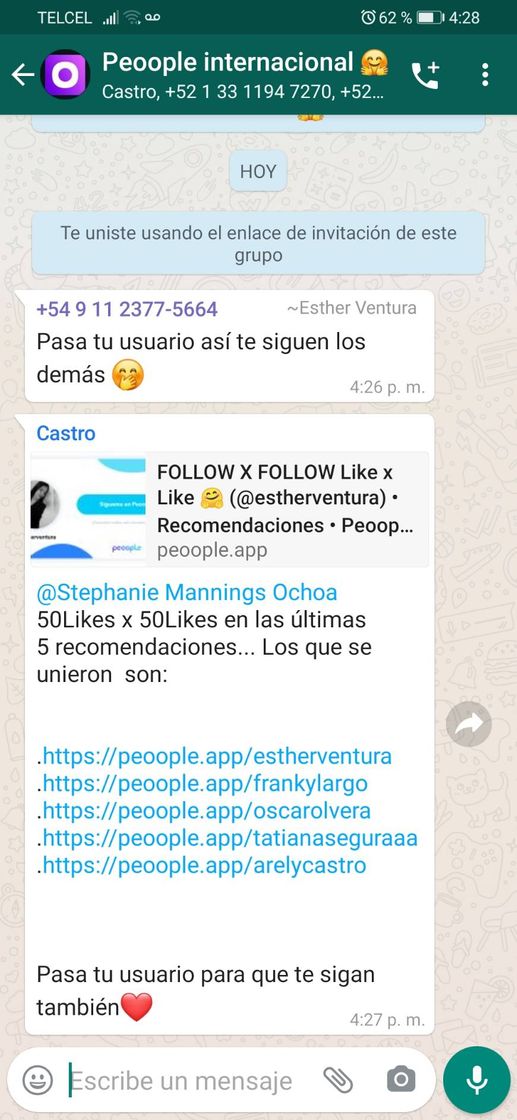 Social Grupo de whatsapp para ayudarnos entre todos 🤗