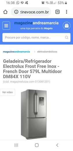 Geladeira/Refrigerador Electrolux Frost Free Inox - French D