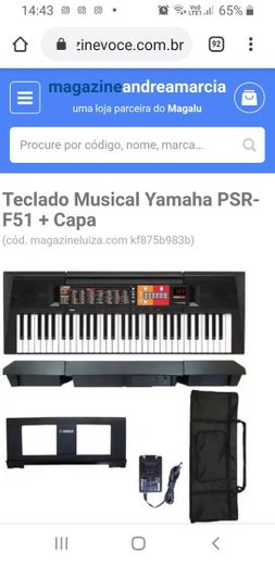 Teclado Musical Yamaha PSR-F51 + Capa

