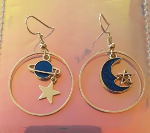 Aretes Luna y Planeta 🌙🌌🌍