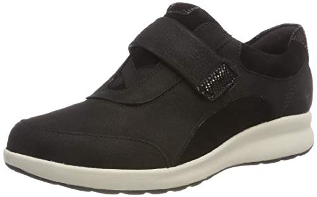 Clarks Un Adorn Lo, Zapatos de Cordones Derby para Mujer, Negro