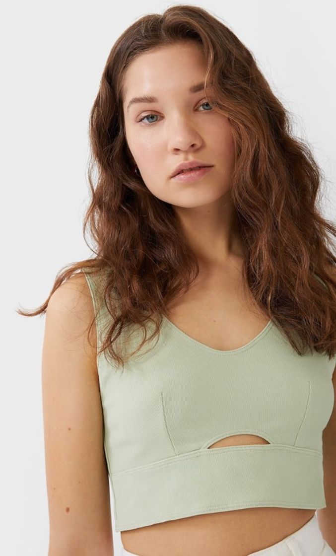 Producto Top Crop Cut Out Verde Menta