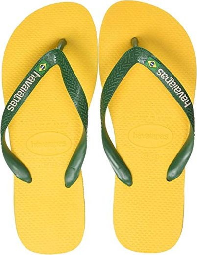 Havaianas Brasil Logo Chanclas Unisex adulto, Amarillo