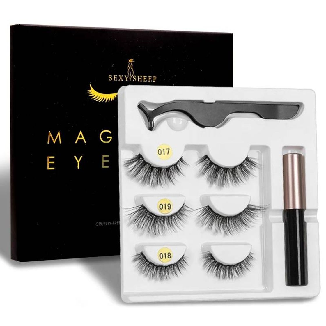 Social Pestañas magnéticas con delineador 