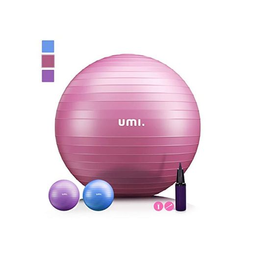 UMI. by Amazon -Pelota de Ejercicio Gym Ball para Fitness, Yoga, Pilates,