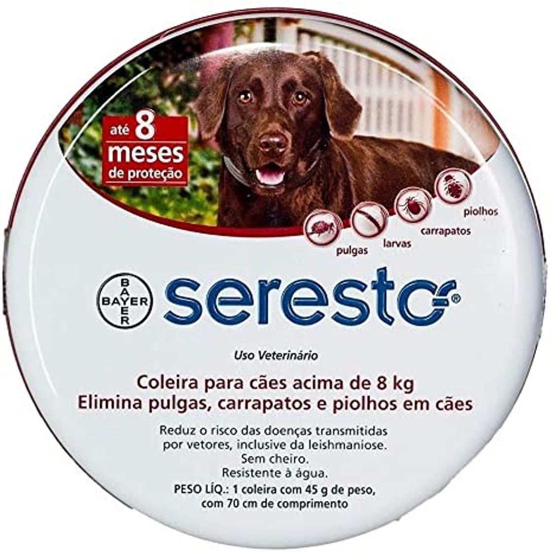 Fashion Coleira Antipulgas e Carrapatos Bayer Seresto para Cães acima de ...