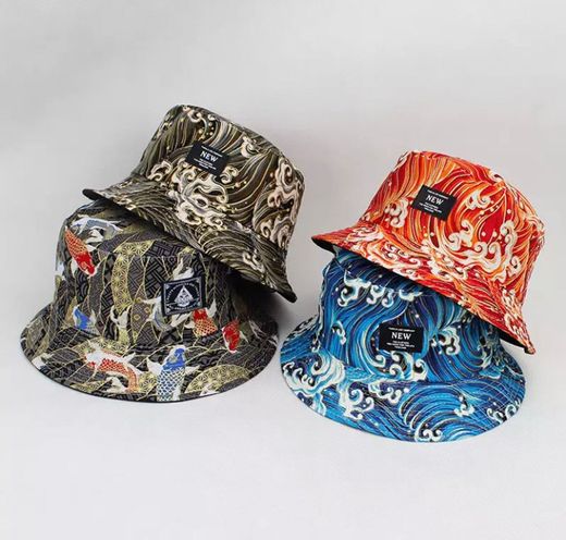 bucket hat con increíbles estampados reversibles 