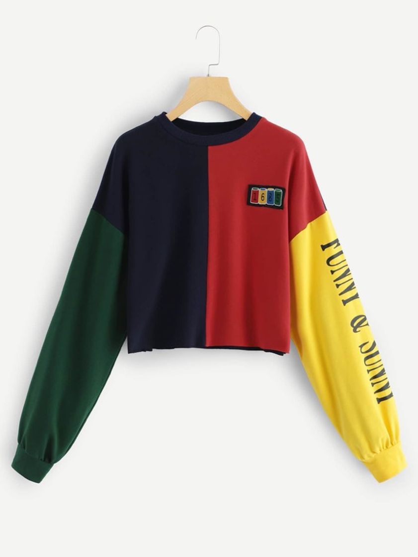 Fashion Sudadera color block 