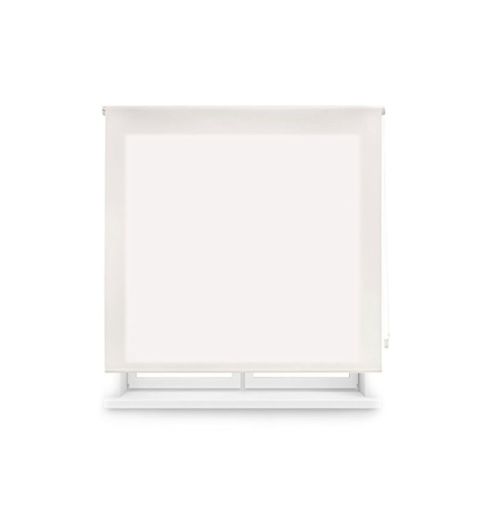 Blindecor Ara - Estor enrollable translúcido liso, Blanco Roto, 120 x 175