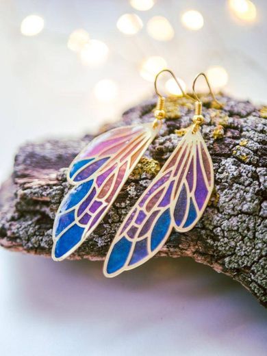 Earrings fairy wings
