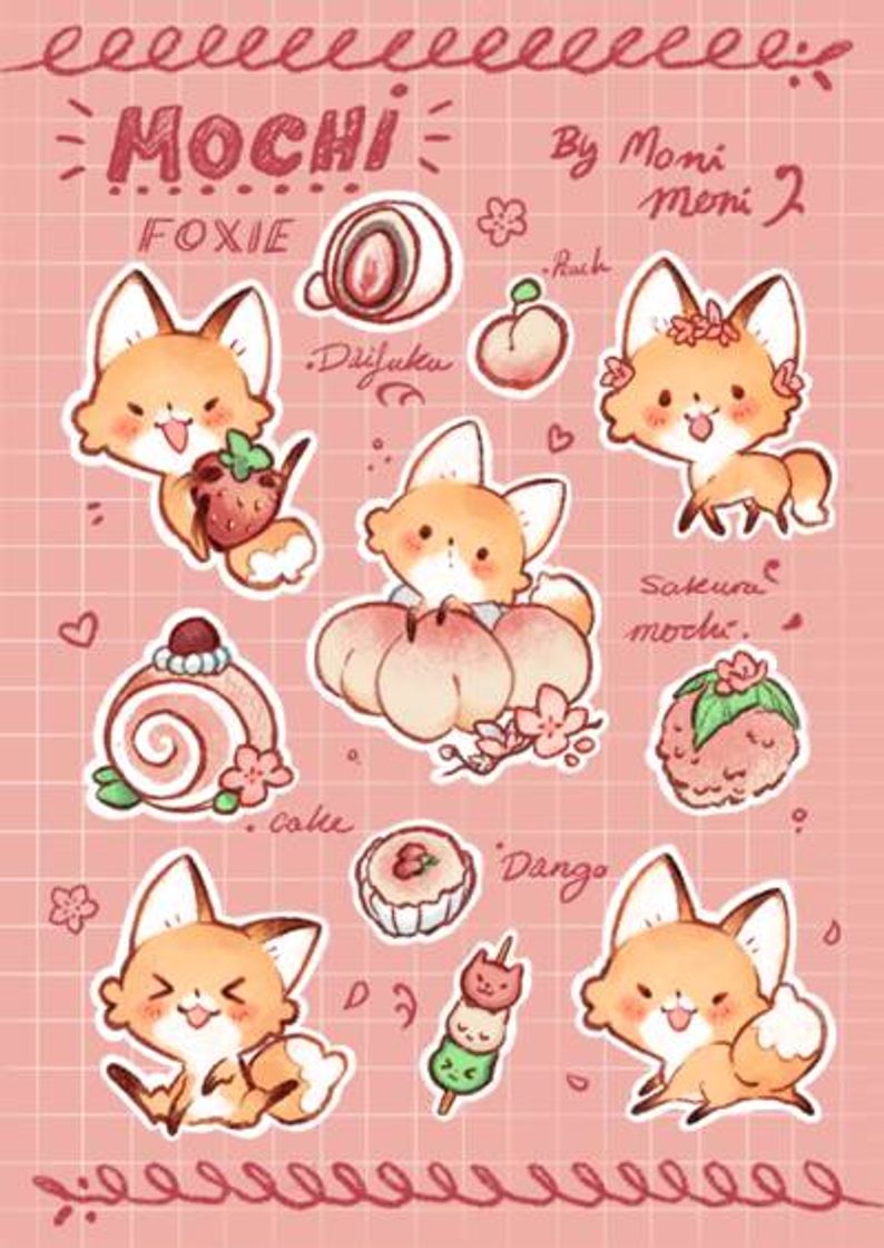 Product Mochi foxie sticker