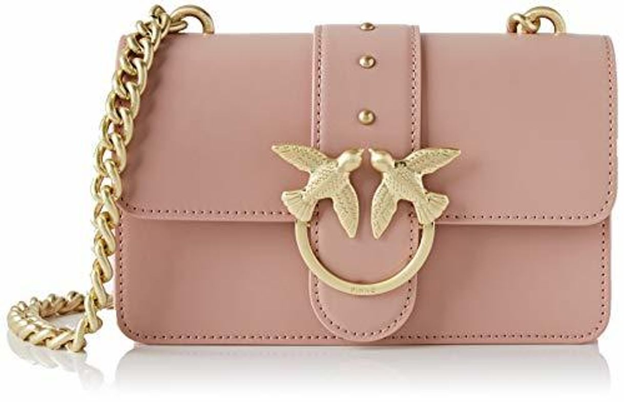 Fashion Pinko Mini Love Simply 4, Bolso Bandolera para Mujer, Rosa