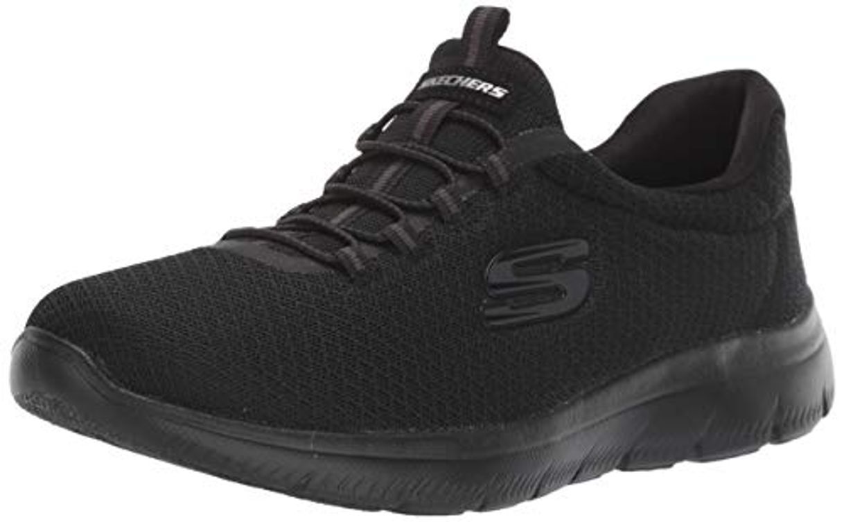 Moda Skechers Women 12980 Low-Top Trainers, Black