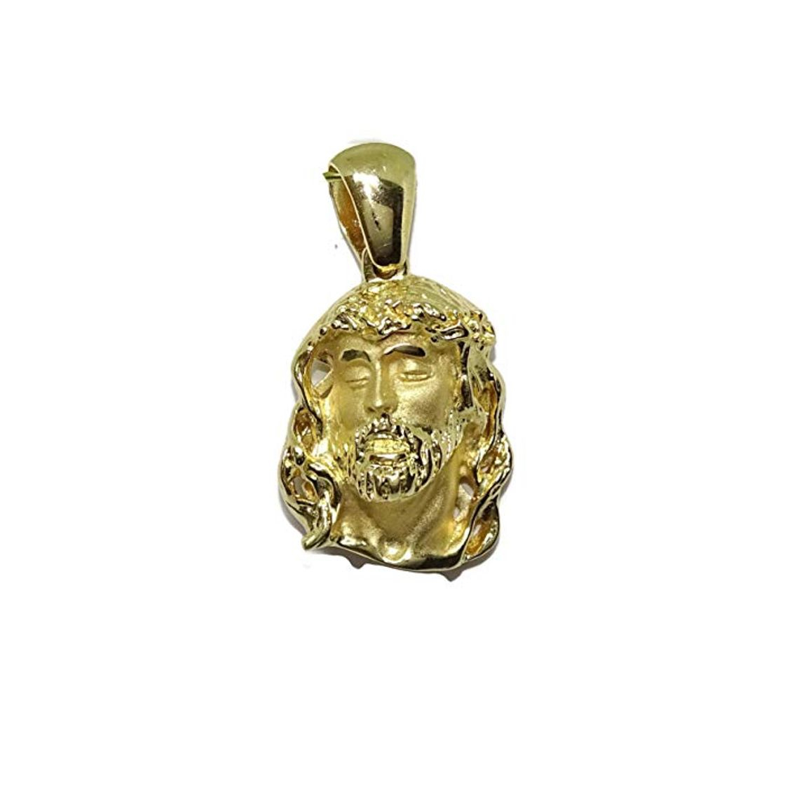 Social Never Say Never Cara de Cristo pequeña de Oro Amarillo de 18k