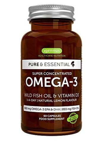 Pure & Essential Aceite de Pescado Salvaje Omega-3 410 mg EPA y