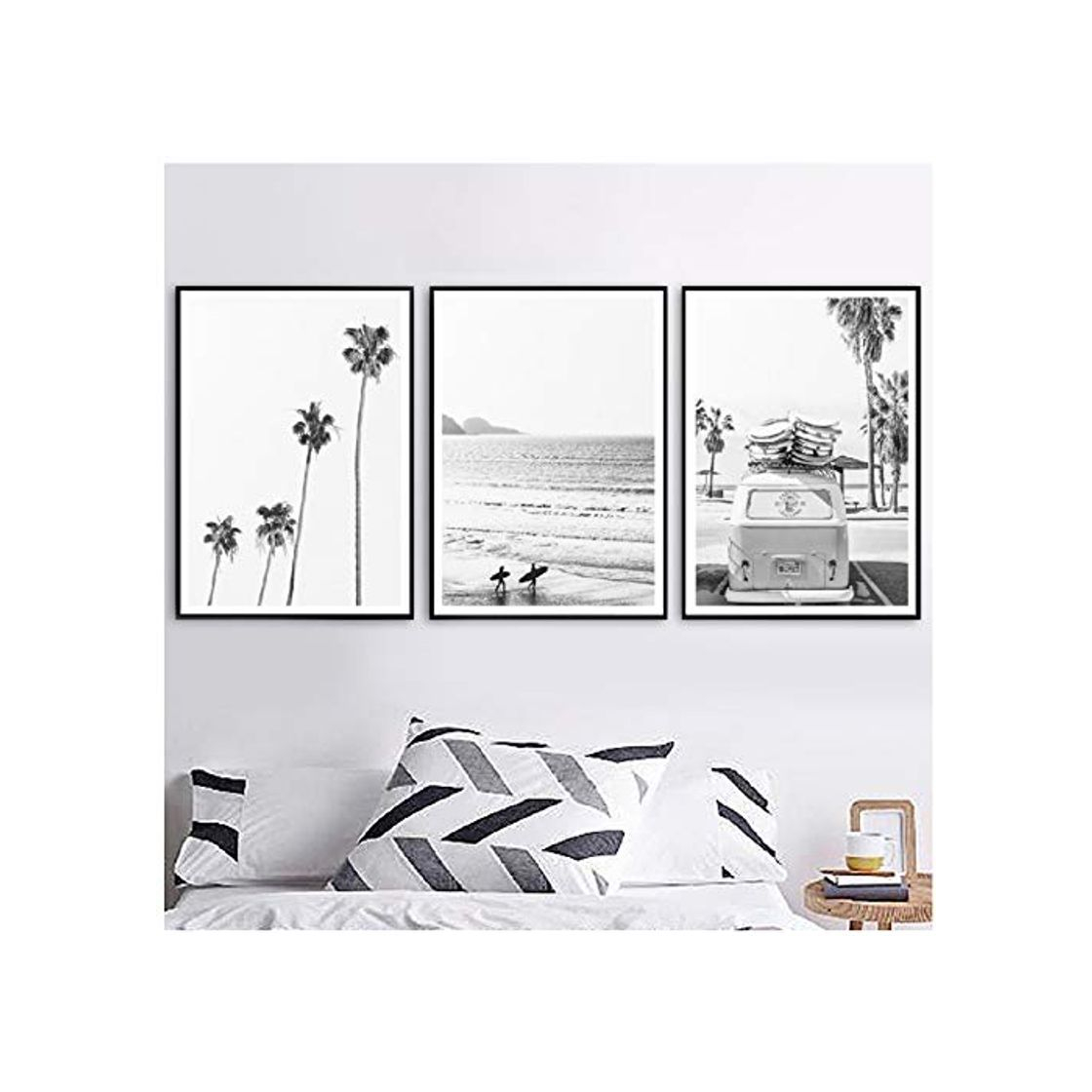 Social Playa Tropical Paisaje Carteles Impresiones Palm Beach Surf Arte de la pared
