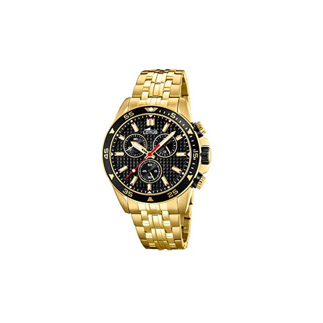 Social Lotus Reloj Cronógrafo para Hombre de Cuarzo con Correa en Acero Inoxidable