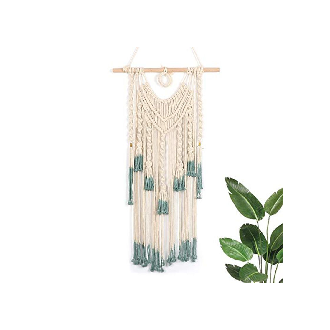 Lomohoo Macramé Colgante de Pared Tejido Boho Macrame Mural Hecho a Mano Tapiz de Pared Tejido Decoración de La Pared para la Sala de Estar Casa Dormitorio