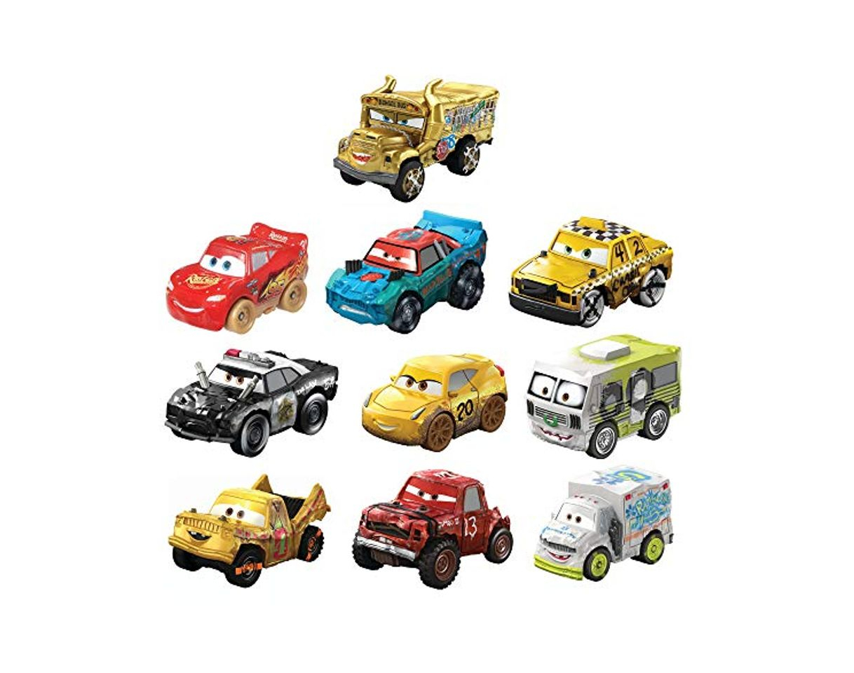 Product Disney Cars Mini Racers Derby Racers Pack de 10 coches de juguete,