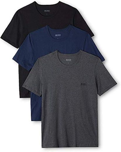BOSS T-Shirt RN 3p Co Camiseta para Hombre, Azul