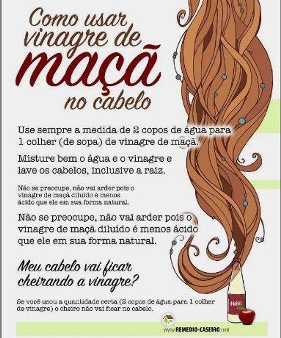 Social Maneira correta de usar vinagre de maçã no cabelo 