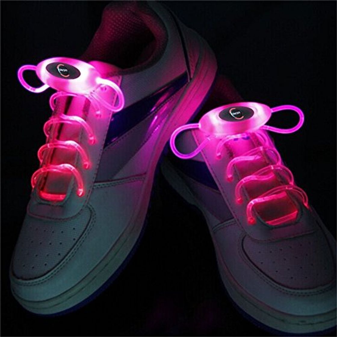 Social Iluminación 2Watts1 Paires Rose 80cm Rougeoyante Dentelle Zapatillas de deporte LED Dentelle Rougeoyante Bâtons Brillant Neon Light Lace Iluminación para ti