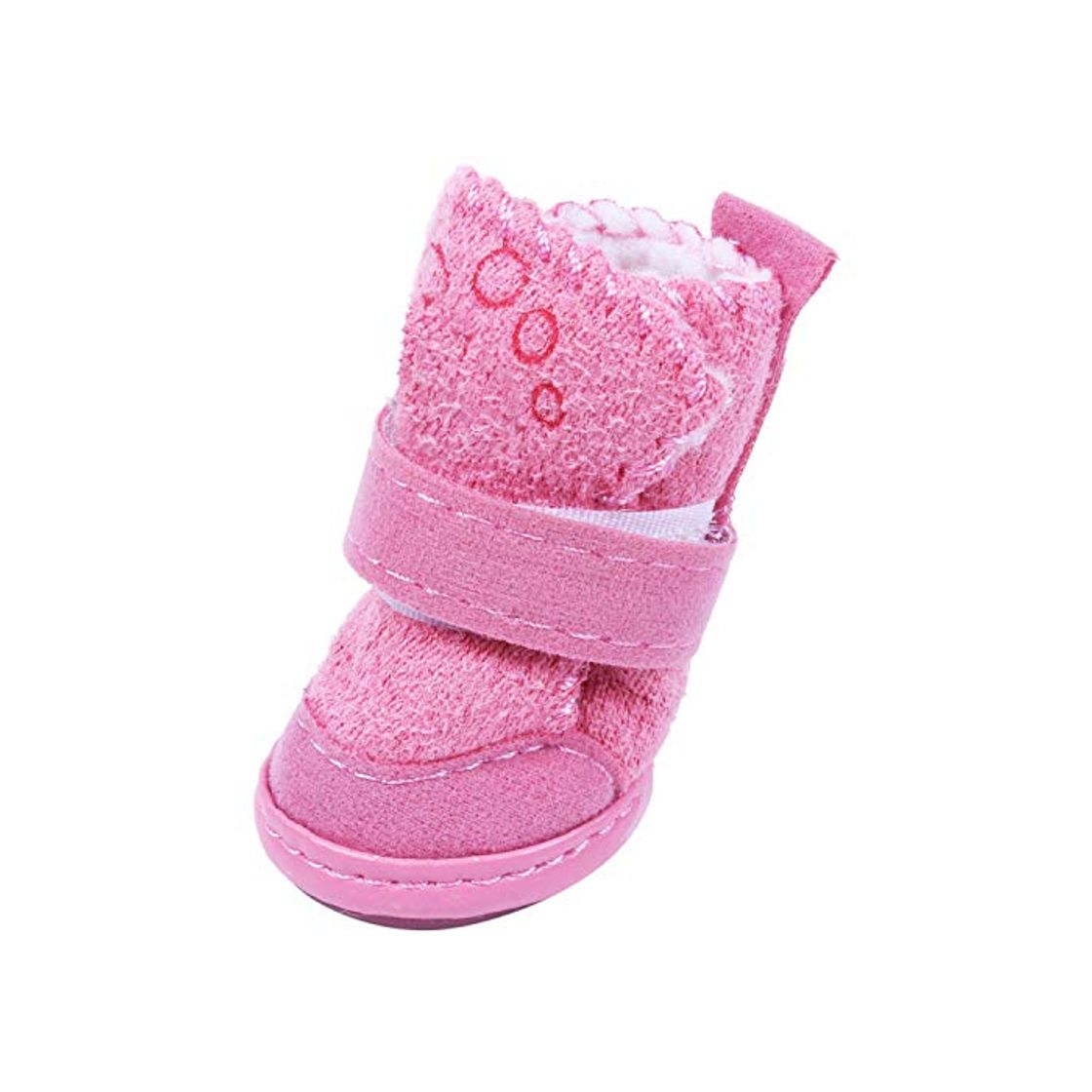 Fashion Andifany Rosado Botines de Buckle de Suela Antideslizante Botas Zapatos de Chihuahua Perro Pug 2 Pares XXS