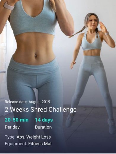 2 Weeks Shred Challenge - Free Workout Program - Chloe Ting
