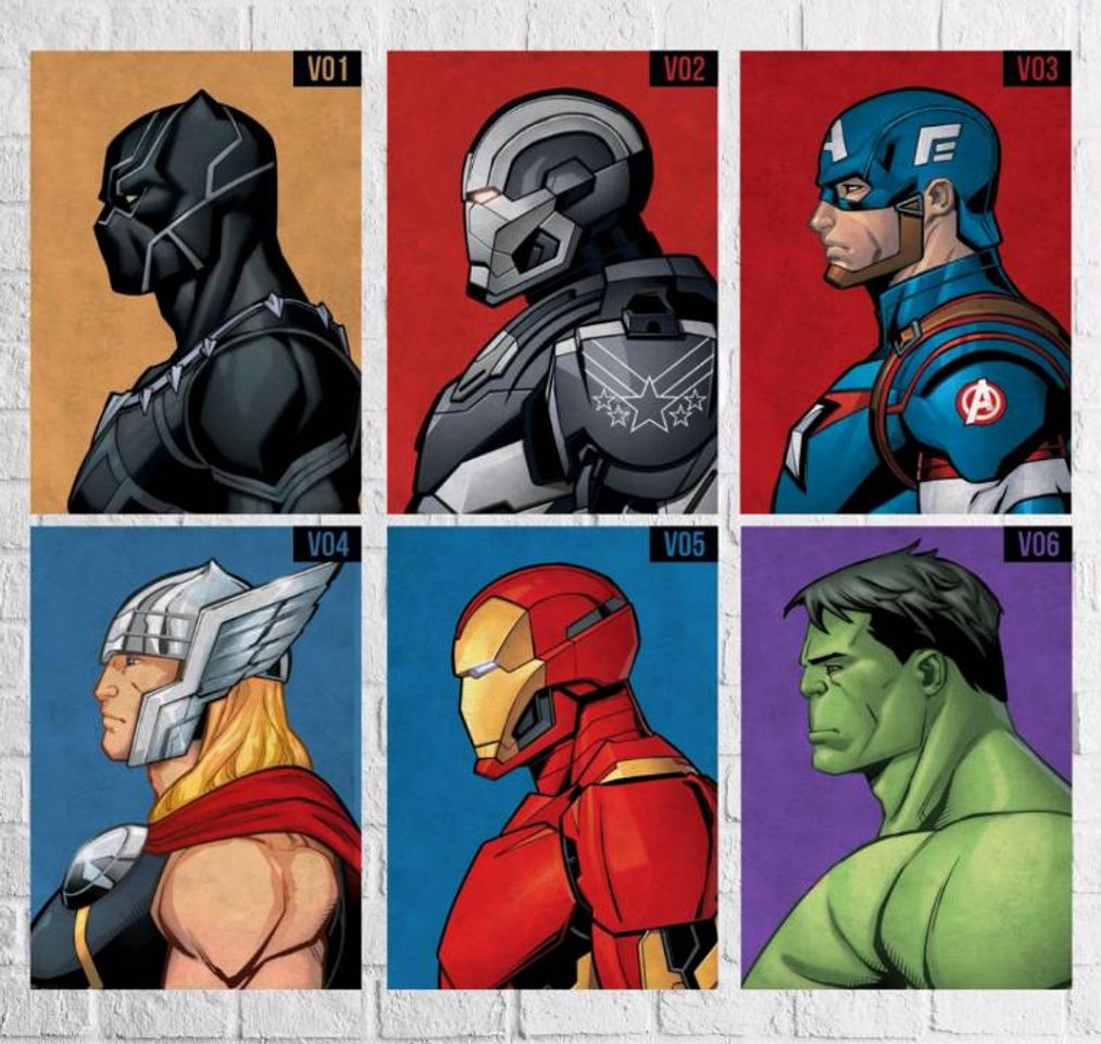 Social Placas decorativas Vingadores 