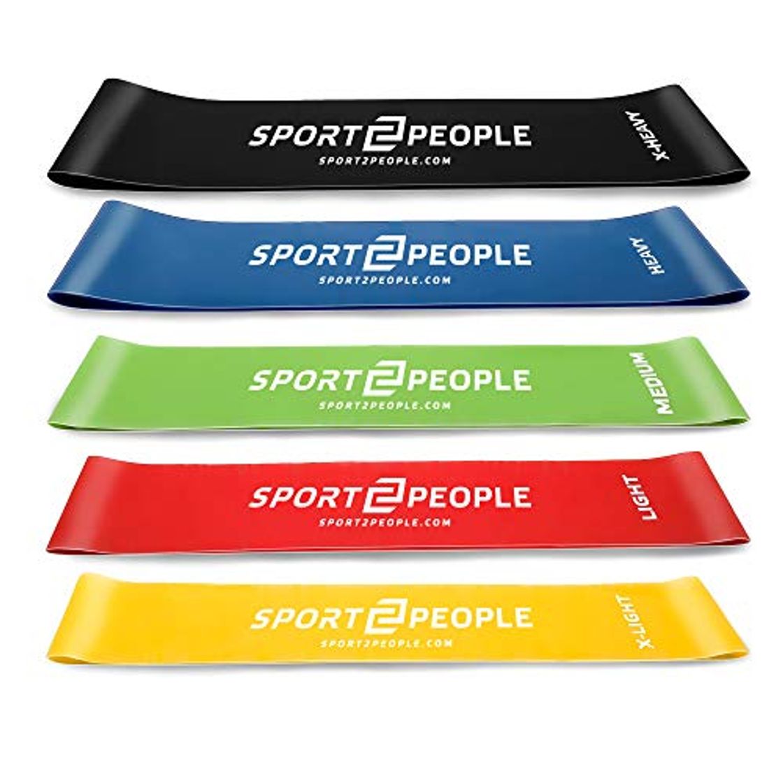 Products sport2people Juego de Bandas de Ejercicio con 2 Libros electrónicos de Ejercicios