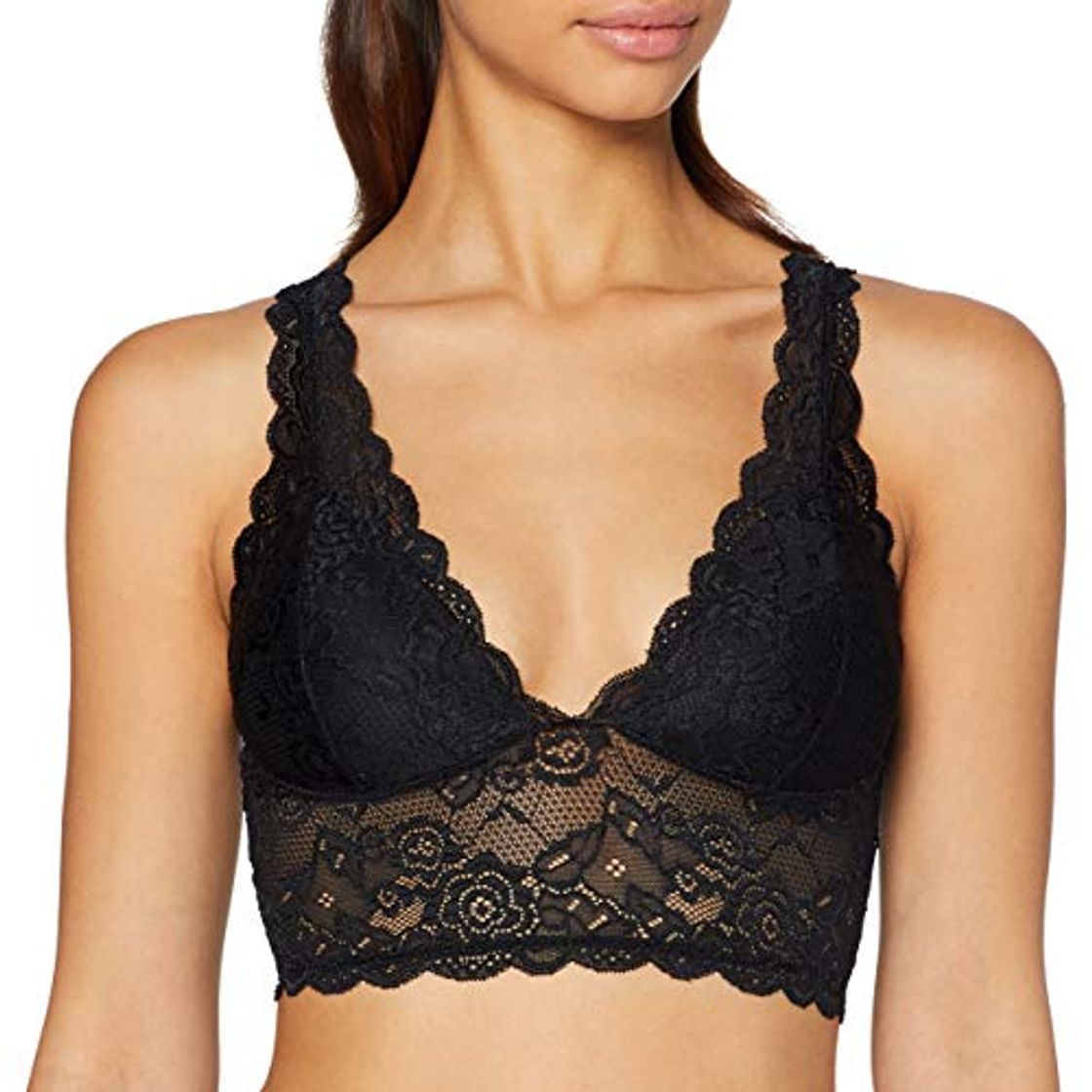 Social Only Onlchloe Lace Bra Noos Acc Corsé, Negro