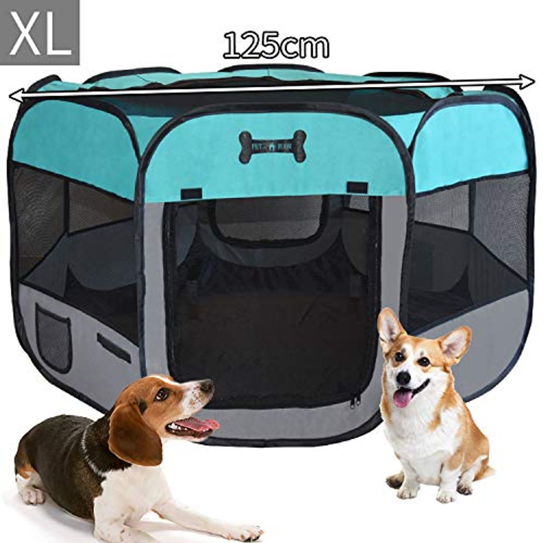 Social MC Star Portátil Parque Corral Oxford Cachorro Animales para Perros