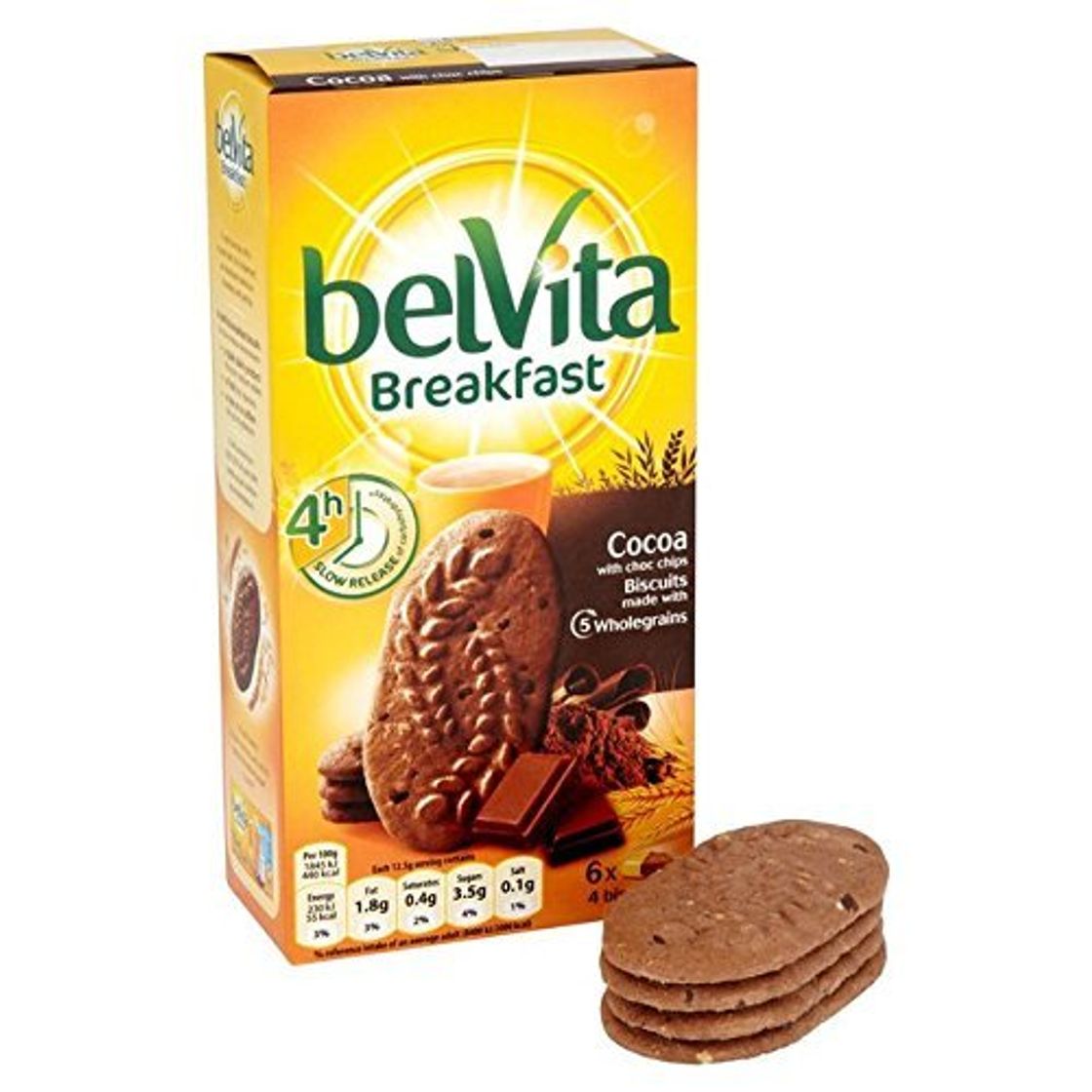 Productos Belvita Cacao Desayuno Biscuit 6 x 50g