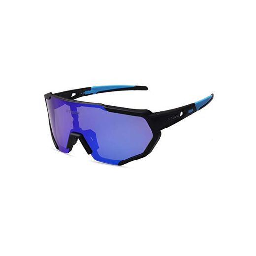 X-TIGER Gafas Ciclismo CE Certificación Polarizadas con 3 Lentes Intercambiables UV 400