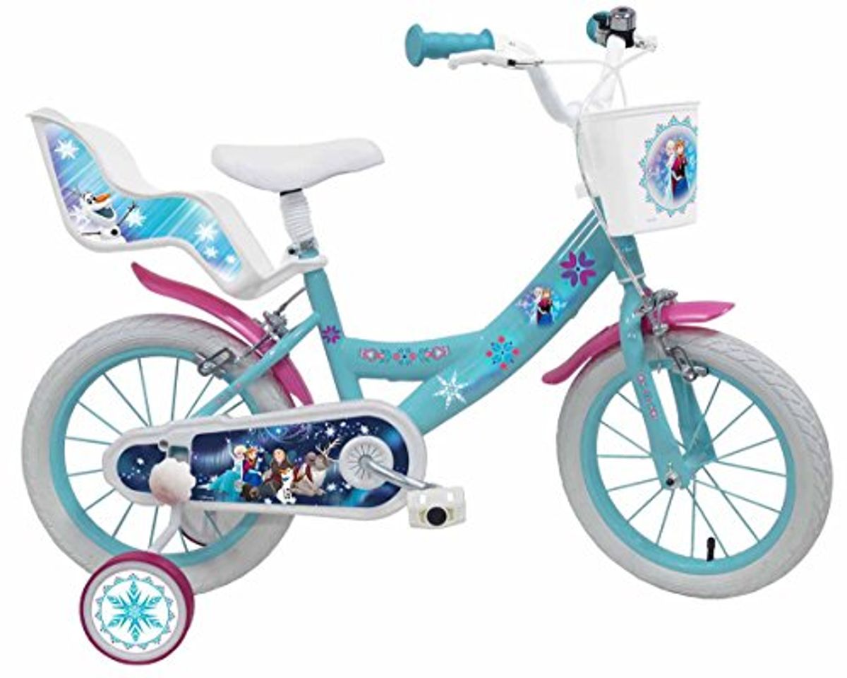 Place Denver Bike Frozen, 16" Niñas Ciudad 16" Acero Azul, Blanco bicicletta -