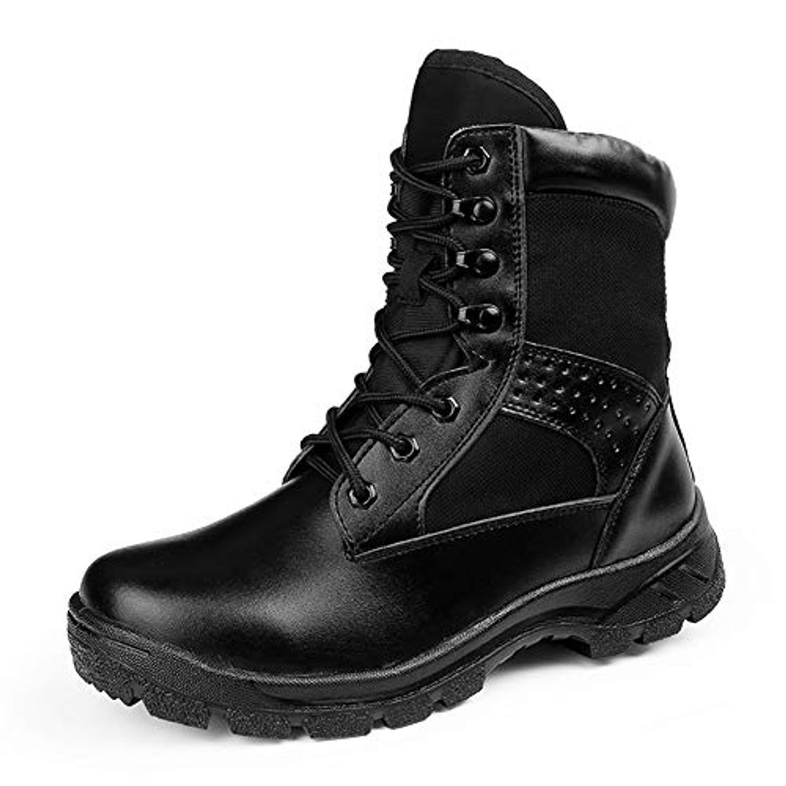 Product JIAYIYI Botines for Hombres Botas de Senderismo Ocasionales Cuero Genuino Militar Alta