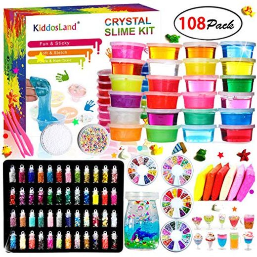 DIY Slime Kit - 24 Colores Kit de Slime Esponjoso con 48