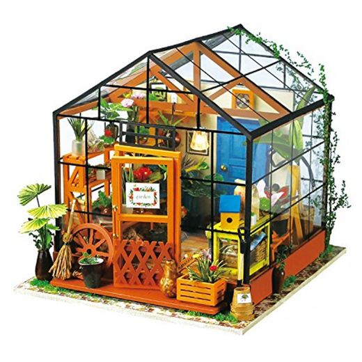 Robotime Dollhouse Kit Rénovation de meubles Woodcraft Kit de Construction Mini Maison