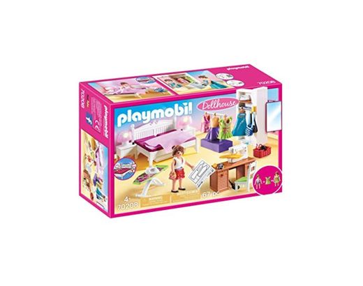 PLAYMOBIL PLAYMOBIL-70208 Dollhouse Dormitorio, Multicolor, Talla única