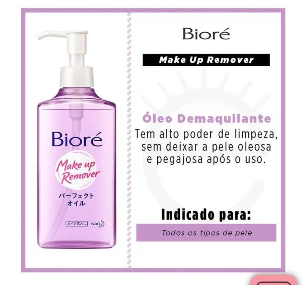 Fashion Demaquilante bioré(skin care noturna)