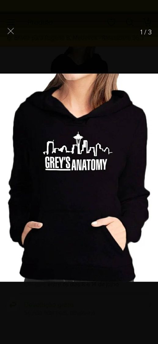 Fashion Moletom Blusa Grey's Anatomy