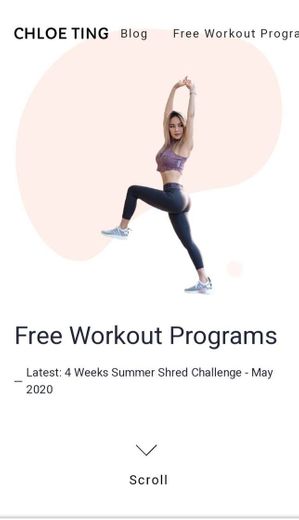 Free Workout Programs - #ChloeTingChallenge - Chloe Ting