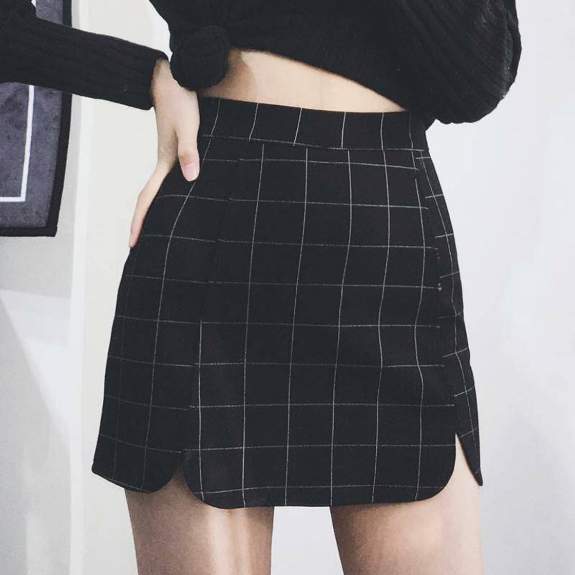 Moda Plaid short skirt