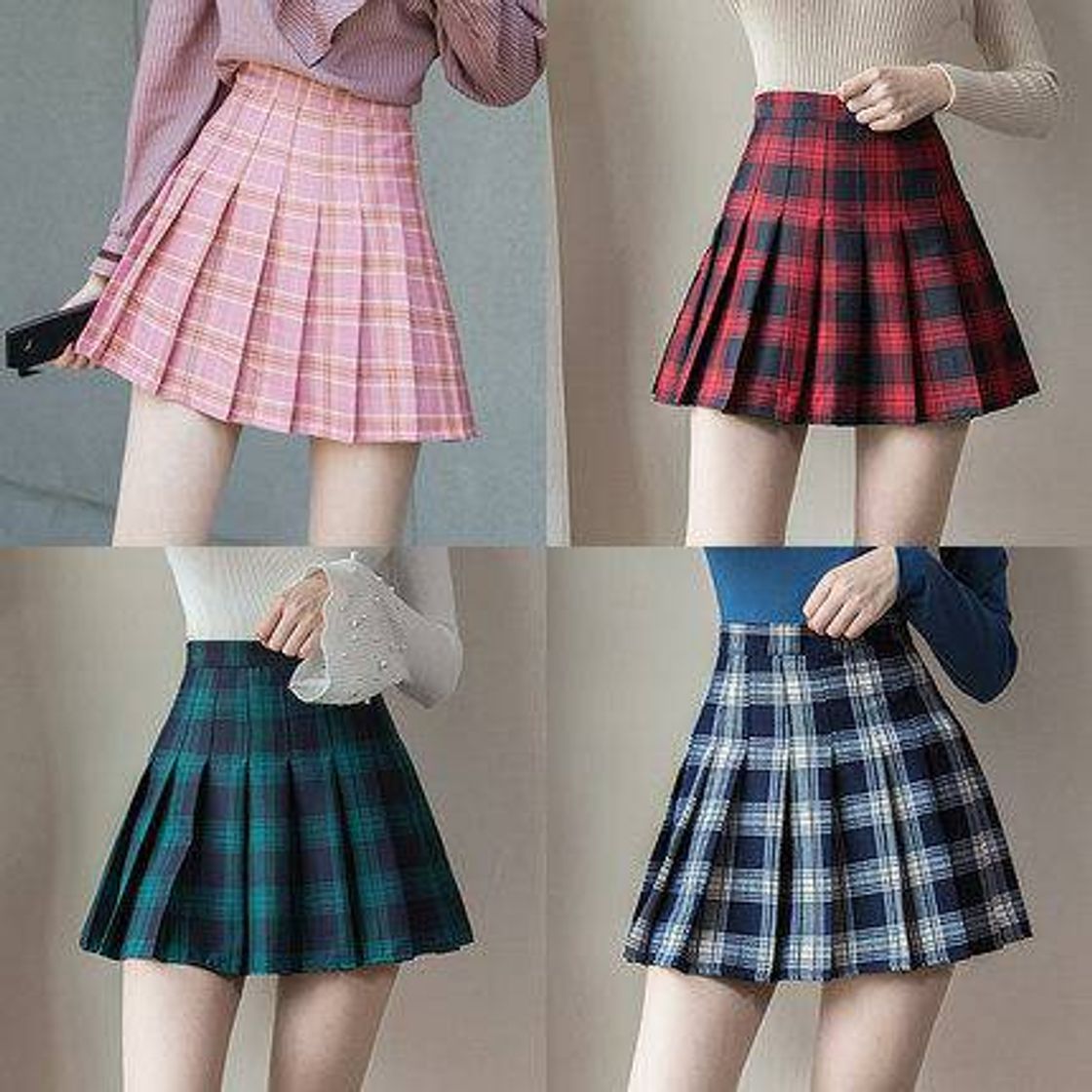 Productos High waist plaid SKIRT