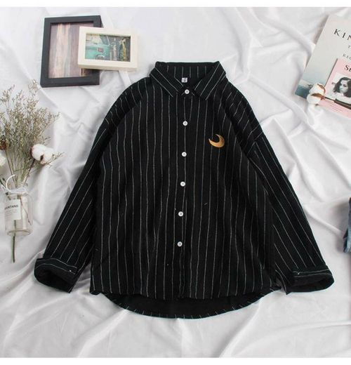 Striped embroidered shirt