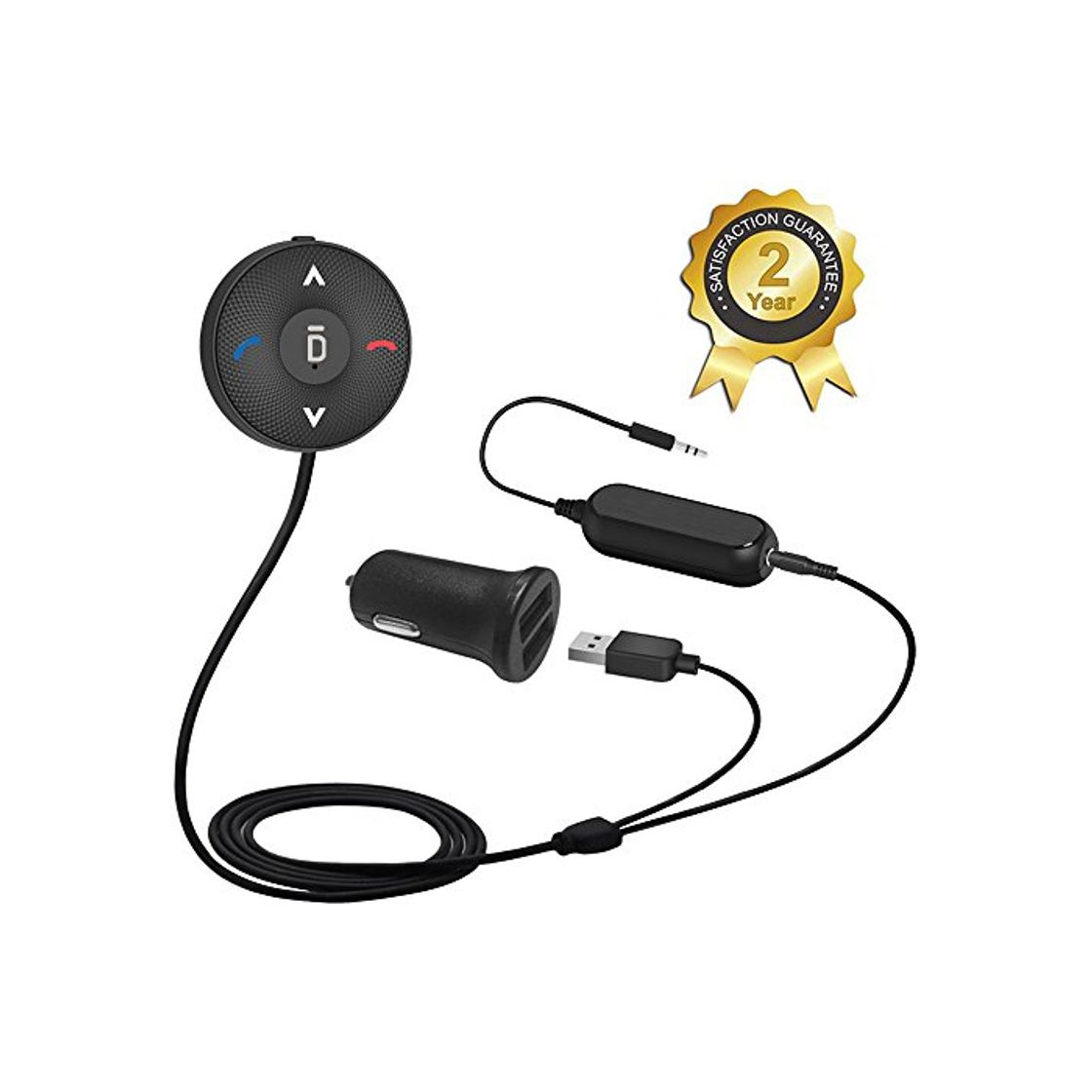 Products Besign BK03 Receptor Bluetooth Kit de Coche Manos Libres, Adaptador Audio Bluetooth