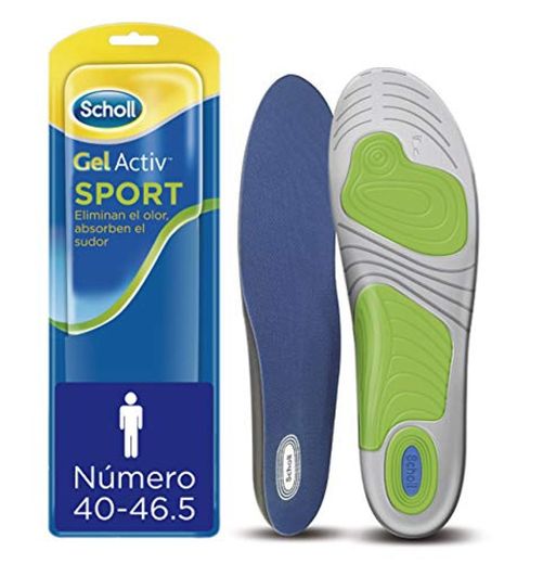 Scholl Plantillas Gel Activ Sport para hombre, para zapatillas deportivas, mayor amortiguación